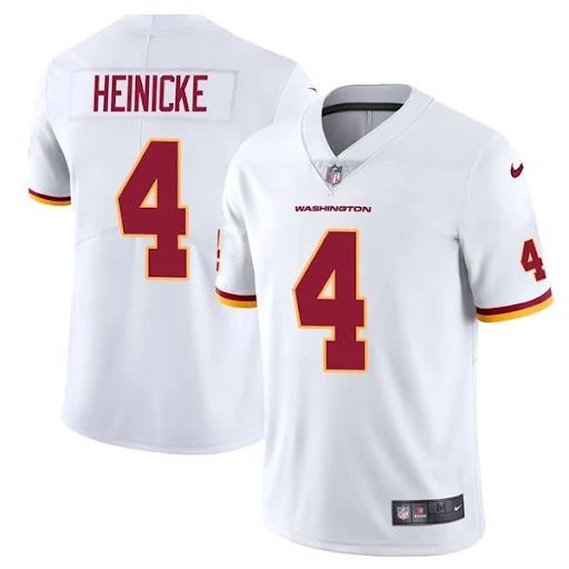 Men Washington Redskins 4 Taylor Heinicke Nike White Vapor Limited NFL Jersey